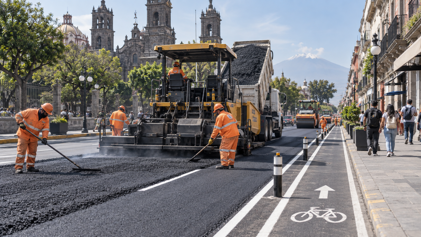 Imagen de Rehabilitación de la 27 Sur avanza como parte del programa vial de Puebla