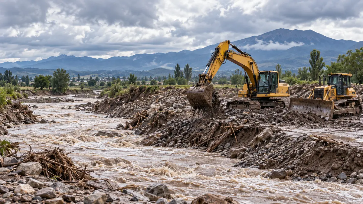 Imagen de Refuerzan con maquinaria la atención a inundaciones en Ciudad Serdán