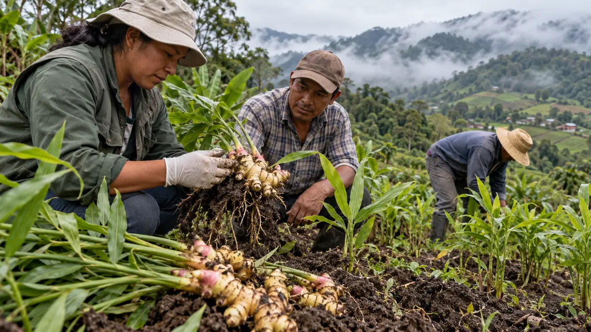 Imagen de Campaña fitosanitaria protege cultivo de jengibre en cinco municipios