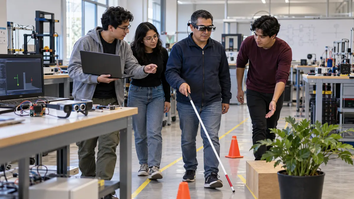 Imagen de Estudiantes de Ciudad Serdán crean lentes para detectar obstáculos