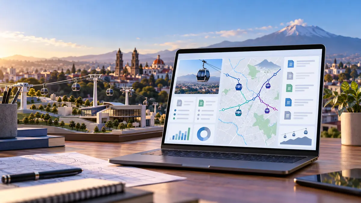 Imagen de Puebla abre micrositio del transporte por cable con estudios y permisos