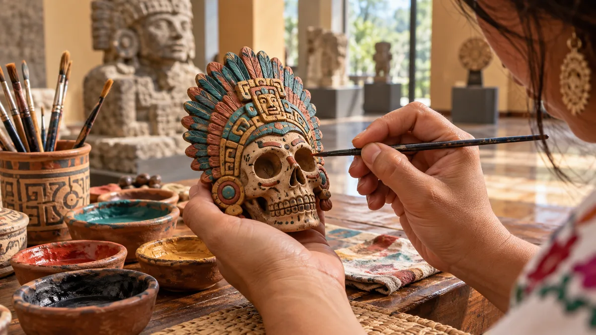 Imagen de Pinta tu calavera prehispánica en Museo Amparo